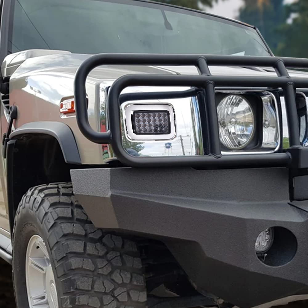G-PLUS LED Front Park Signal Lamp Compatible with 2003-2009 Hummer H2 Left Right LED Corner Signal Lights Parking Lamps Turn Signal Marker Light Front Fender Replacement 2pcs 15060529