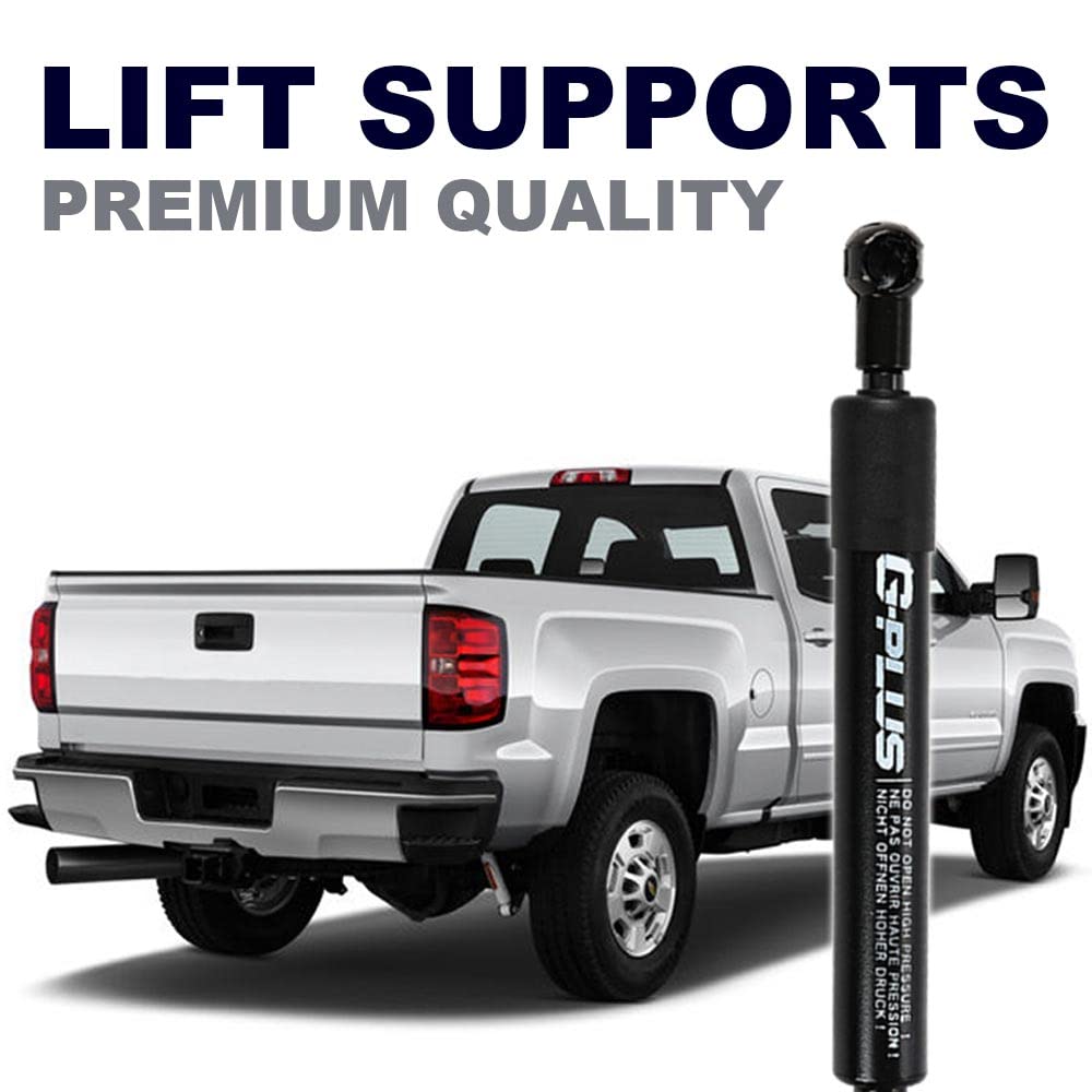 【Multi-Colored】 G-PLUS Truck Tailgate Assist Shock Struts Bar Lift Support Compatible with Dodge Ram 1500 2500 3500 2009-2018,GMC Sierra Gas Spring Struts Matt Black