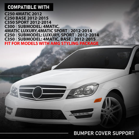 G-PLUS Bumper Reinforcement Front Compatible with Benz C250 C300 C350 2012-2015, Fit For Models With AMG Styling Package 2048854665, MB1041100
