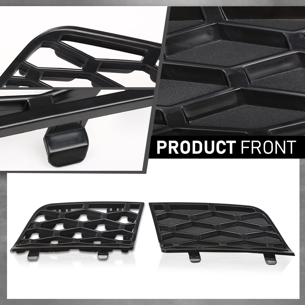 G-PLUS Pair Front Bumper Air Inlet Grill Cover, Compatible with Range Rover L322 4.4L V8 (non-Supercharged) 2006-2009, Not Fit Range Rover Sport models DXB500340PUY, DXB500350PUY