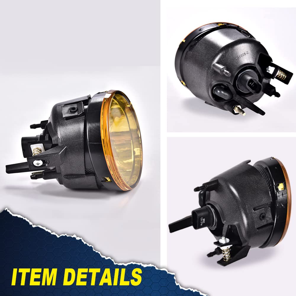 G-PLUS Bumper Fog Lights Compatible with 2004-2015 Nissan Titan / 2005-2007 Nissan Armada Driving Fog Lamps w/Bulbs Left and Right Side neblineros para autos delantero faros antiniebla
