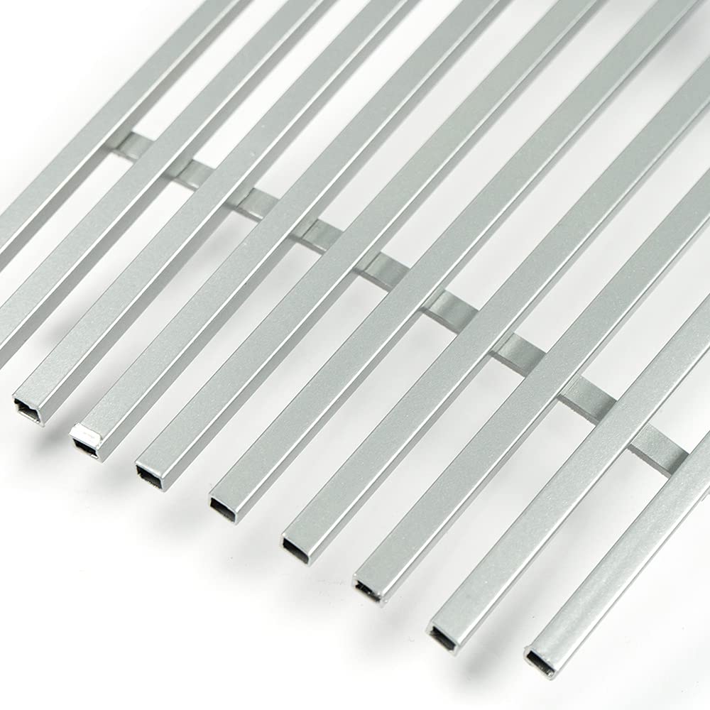 G-PLUS Front Upper Bumper Chrome Billet Grille Grill Insert Compatible With Nissan Maxima 2009-2014 Hood Molding (Silver)
