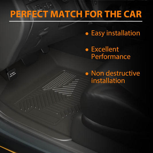 G-PLUS Floor Mats & Cargo Liner Compatible with Chevy Equinox 2018 2019 2020 2021 2022 2023 2024 TPE Custom Fit All Weather Floor Liners 1st & 2nd & 3rd Row Waterproof Black 4 PCS