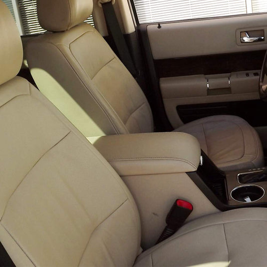 G-PLUS Center Console Lid for Ford Flex 2013-2017 Beige Armrest Cover Front View