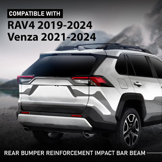 G-PLUS Rear Bumper Reinforcement Impact Face Bar Compatible with Toyota RAV4 & RAV4 Hybrid 2019-2024, Fit Toyota Venza 2021-2024 52171-0R060