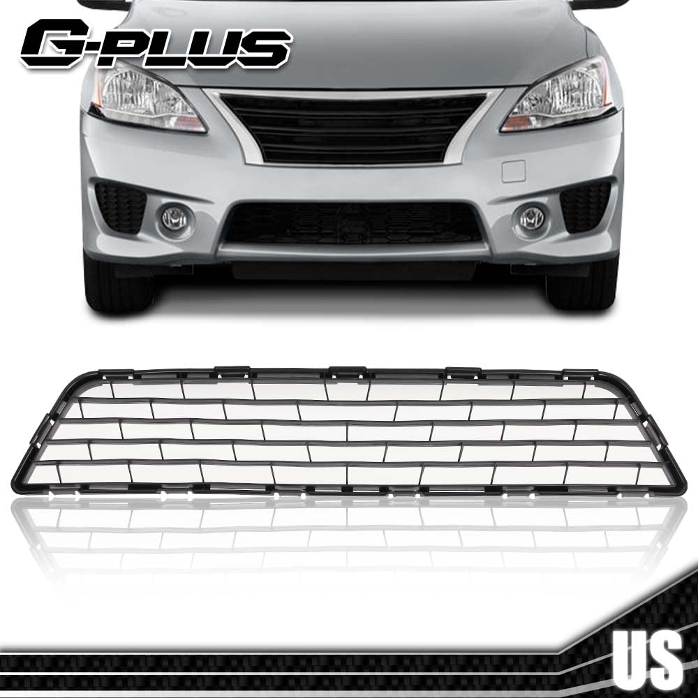 G-PLUS Front Bumper Lower Grille Black Compatible with Nissan Sentra 1.8l 2013 2014 2015 62254-3SH0A