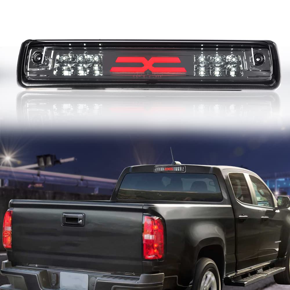 G-PLUS LED 3rd Third X Brake Light Rear Brake Stop Tail Light Compatible with Colorado 2015 2016 2017 2018 /Canyon GM25971002 52019397 High Mount Stop Light Third Tail Light