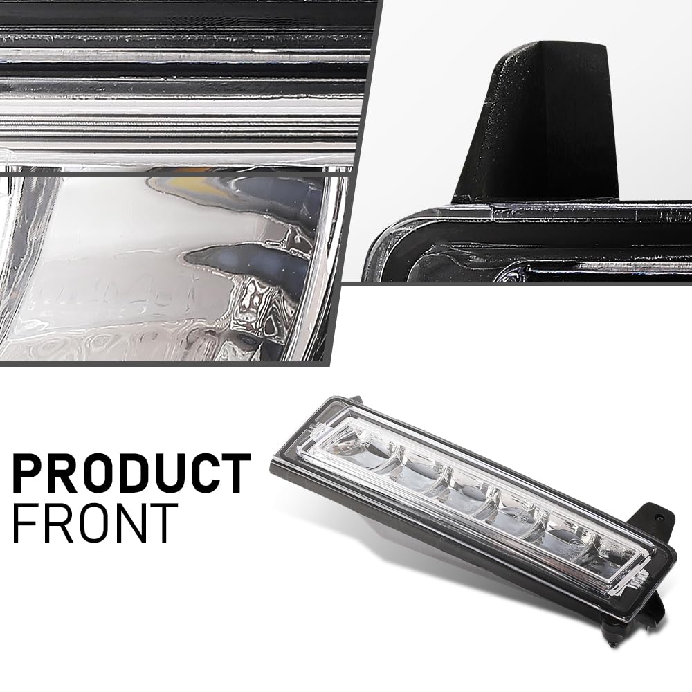 G-PLUS Front LED Left Fog Lamp Daytime Running Light, Compatible with Benz ML Class GL Class 2008-2013/ GLK Class 2009-2013, LH Driver Side, A1649060151, 1649060151