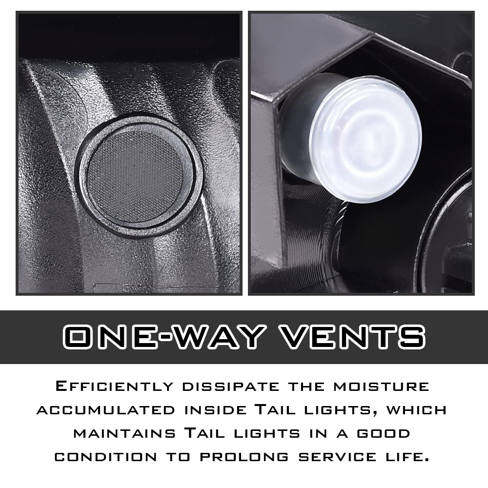 G-PLUS Rear Left Tail Light Assembly Compatible with Toyota Tacoma 2016-2023 Left Driver Side Rear Brake Lamp, Red Lens Clear Housing, 8156004170 8155004170