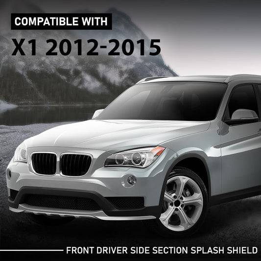 G-PLUS Fender Liner Splash Shield Front, Driver Side Front Section Compatible with BMW X1 xDrive28i 2012-2015,Fit BMW X1 (submodel: sDrive28i, xDrive35i) 2013-2015 51717290159, BM1248138