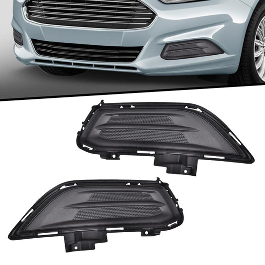 G-PLUS Fog Lamp Cover Front Left Driver Right Passenger Side Compatible with 2013-2016 Fusion Auto Fog Light Lamp Cover Trim Bezel DS7Z17B814AA DS7Z17B814AB FO1039133 FO1038133
