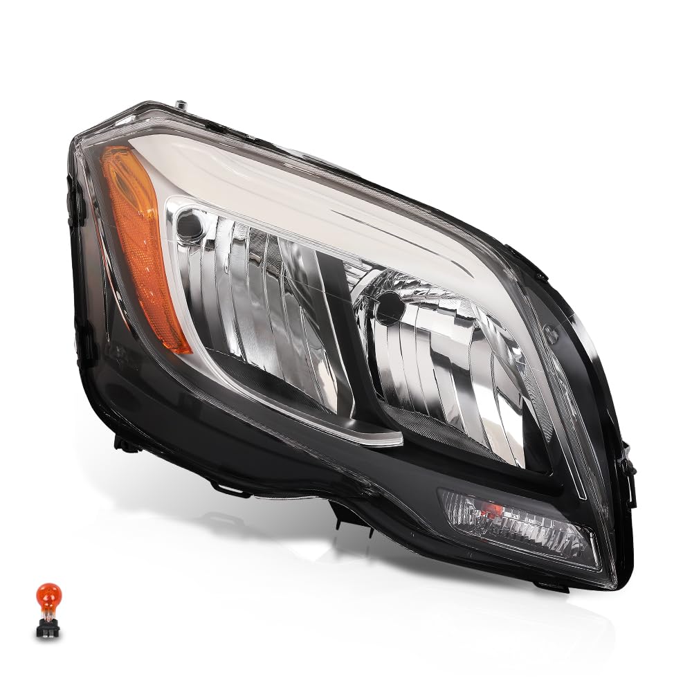 G-PLUS Halogen Headlight Passenger Side Right Compatible with Benz GLK250 Bluetec 4Matic 2013 2014 2015, Fit Benz GLK350 (submodel: 4Matic, Base) 2013-2015 2048204239, MB2503203 Black