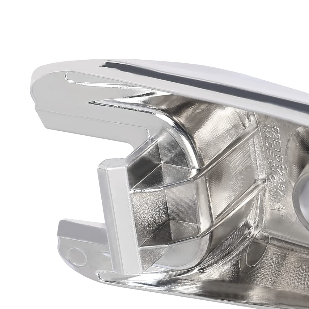 G-PLUS 1PC Front Driver Chrome Exterior Door Handle Lock Cylinder Cap Compatible with 2011-2019 Ford Explorer Silver