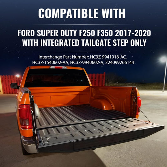 G-PLUS Tailgate Cap Molding Kit 3PCS for Ford Super Duty F250 F350 2017-2020 Front View