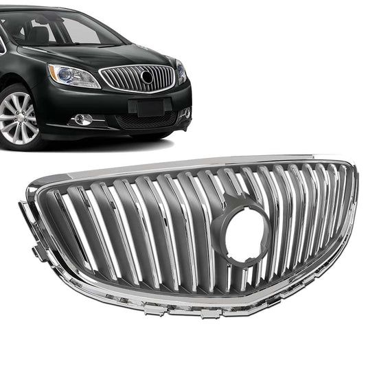 G-PLUS Front Bumper Upper Grille Assembly Chrome Compatible with 2012-2017 Buick Verano 20984572, 23172630, 23274652