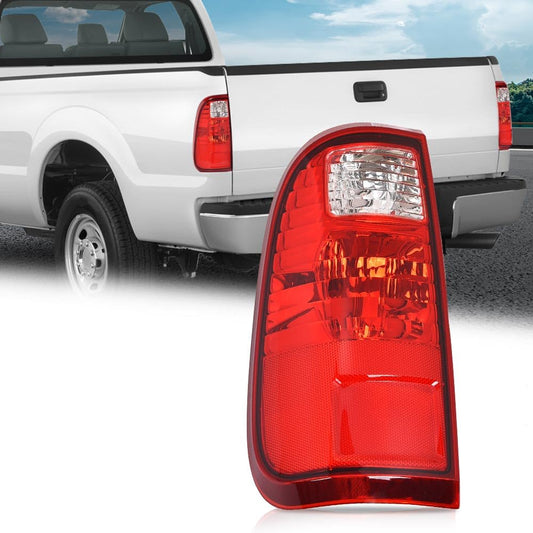 G-PLUS Tail Light Lamp w/o Bulbs Left Side Compatible with Ford F250 F350 F450 F550 Super Duty 2008-2016 BC3Z13405A, FO2800208 Red Lens Luces Traseras Faros Traseros Rear Brake Lamps Assembly
