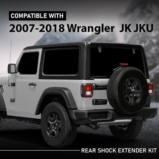 G-PLUS Rear Shock Extender Kit 2"-4" Lift Compatible with Jeep Wrangler JK JKU 2007-2018