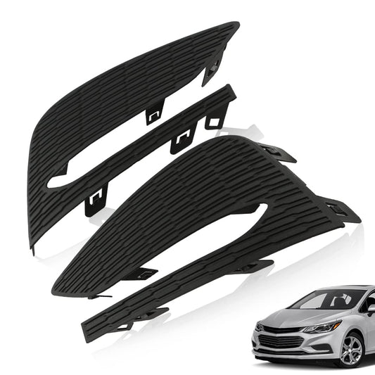 G-PLUS Fog Light Cover Cap Compatible with Chevy Cruze 2016 2017 2018 Black Left and Right Side Front Fog Lights Lamps Cover Frame (no fog lamp hole)