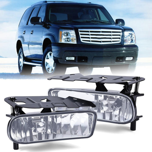 G-PLUS Fog Lights Assembly for Cadillac Escalade 2002-2006 ESV Clear Lens