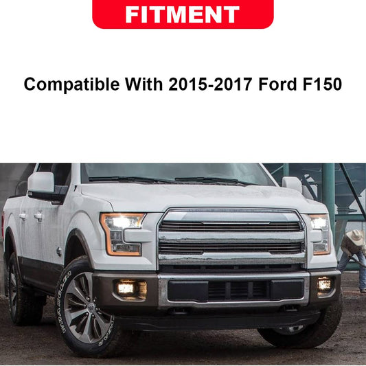 G-PLUS Front Bumper Lower Grill Grille Trim Panel GRILLES | COMPATIBLE WITH FORD F150 2015-2017 FL3Z-17E810-CA