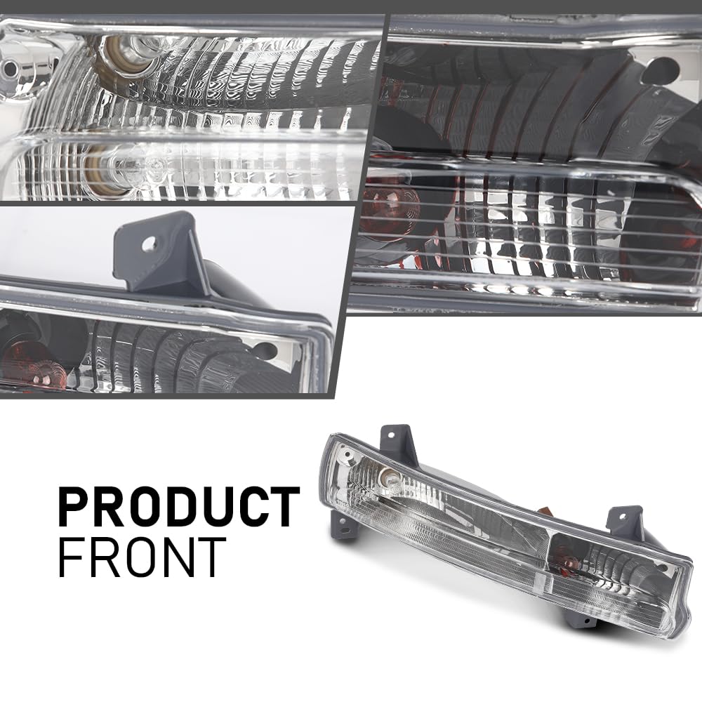 G-PLUS Parking Light Passenger Side Compatible with Jeep Compass 2017-2021 55112720AB, CH2521147 Clear Lens