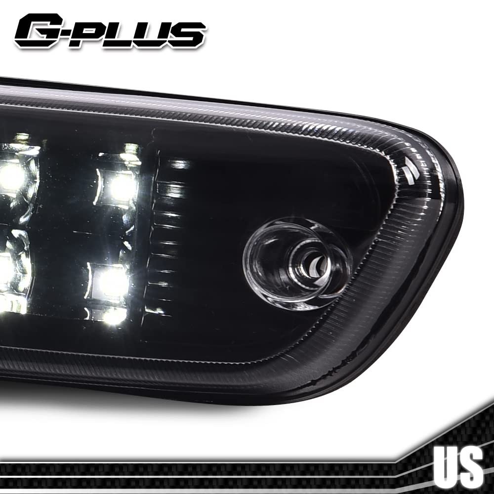 G-PLUS LED 3rd Third Center High Mount X Stop Light Lamp Compatible with 2004-2012 Chevy Colorado/GMC Canyon 2006-2008 Isuzu I-Series 3D LED Bar Tail Brake Light 15286505
