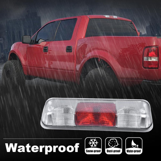 G-PLUS Clear/Red Lens 3rd Brake Light Fit Ford F150 2004 2005 2006 2007 2008 High Mount Center Rear Roof Third Cargo Light Parking Light Halogen