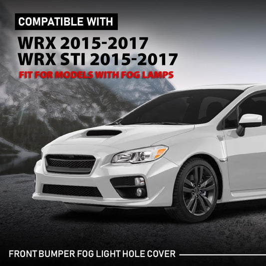 G-PLUS Front Bumper Fog Light Hole Cover Compatible with Subaru WRX 2015-2017,Fit Subaru WRX STI 2015-2017,Fit For Models With Fog Lamps 57731VA010