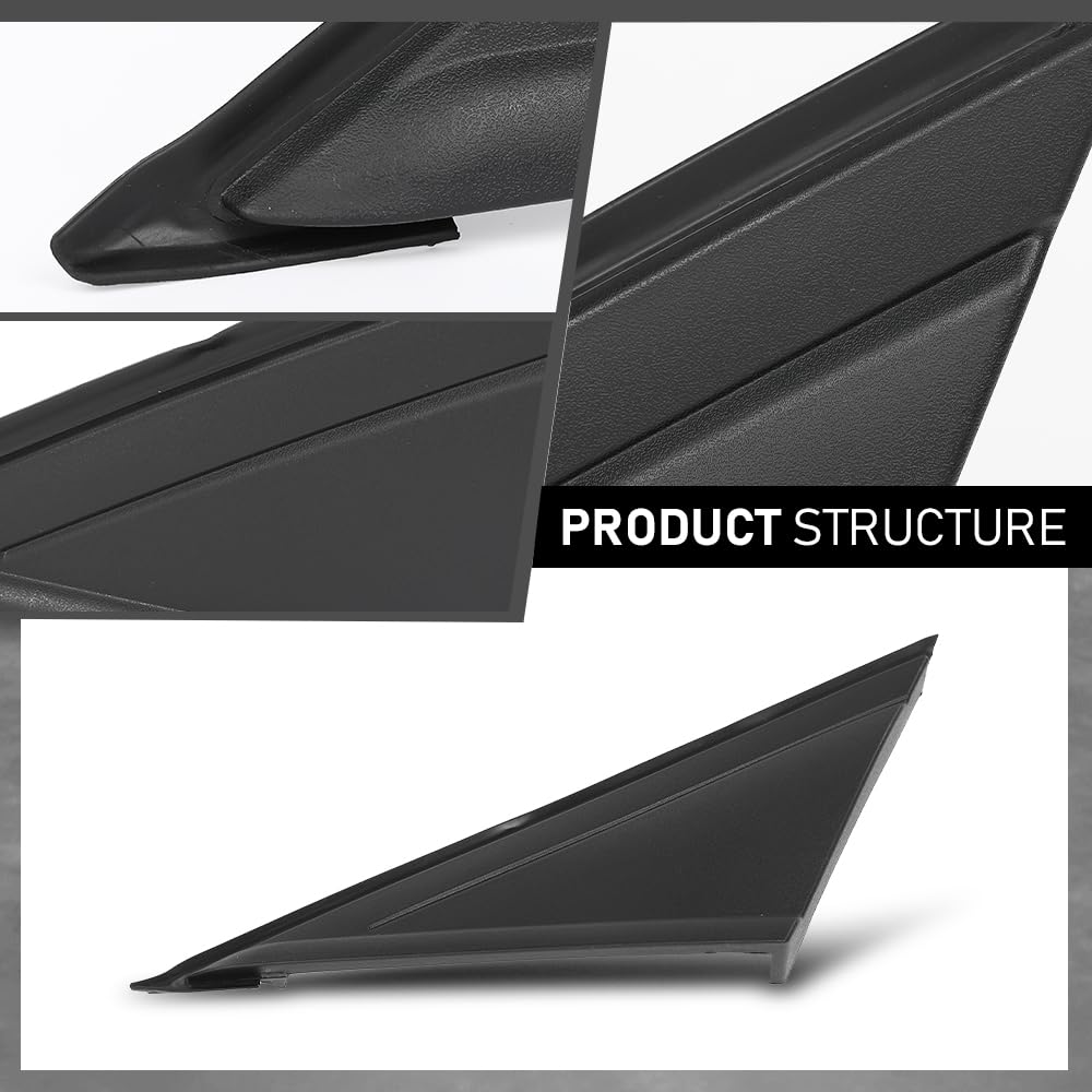 G-PLUS Left Window Mirror Fender Corner Molding Cap Triangle, Compatible with Ford Focus 2012-2018, Passenger Side, CP9Z16003A