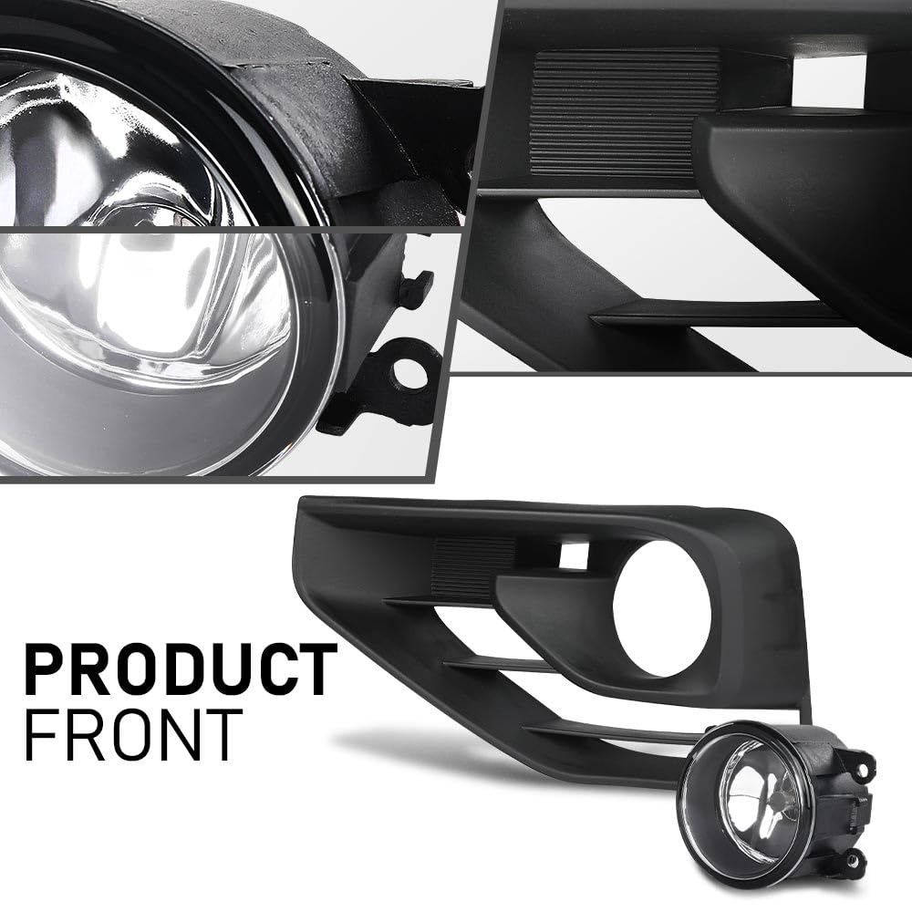 G-PLUS Fog Lights Bumper Lamps Assembly & Wiring Harness Compatible with Nissan Pathfinder 2017-2020 261509B90E, 261509B90E