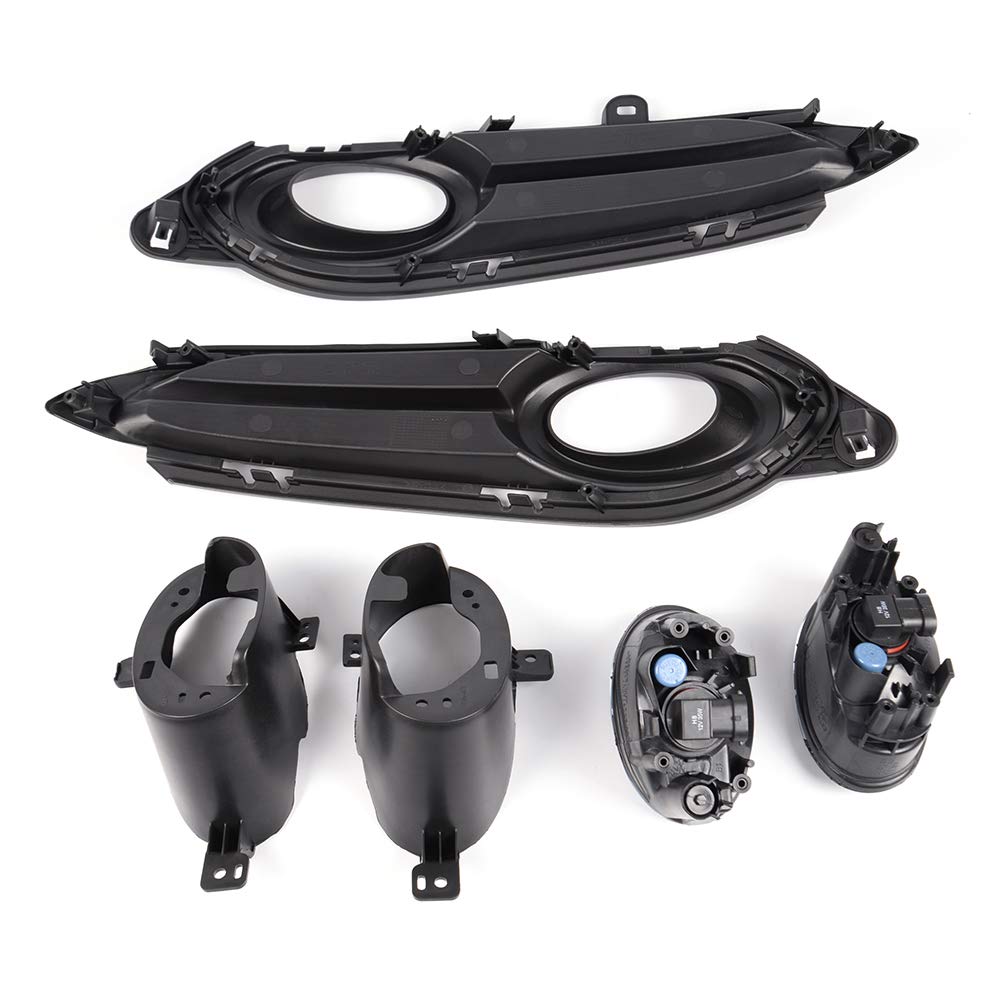G-PLUS Clear Lens Bumper Fog Lights Lamps Compatible with Honda HR-V Vezel 2016-2018 With Switch+Harness+Bezel+H8 Bulbs 1 Pair