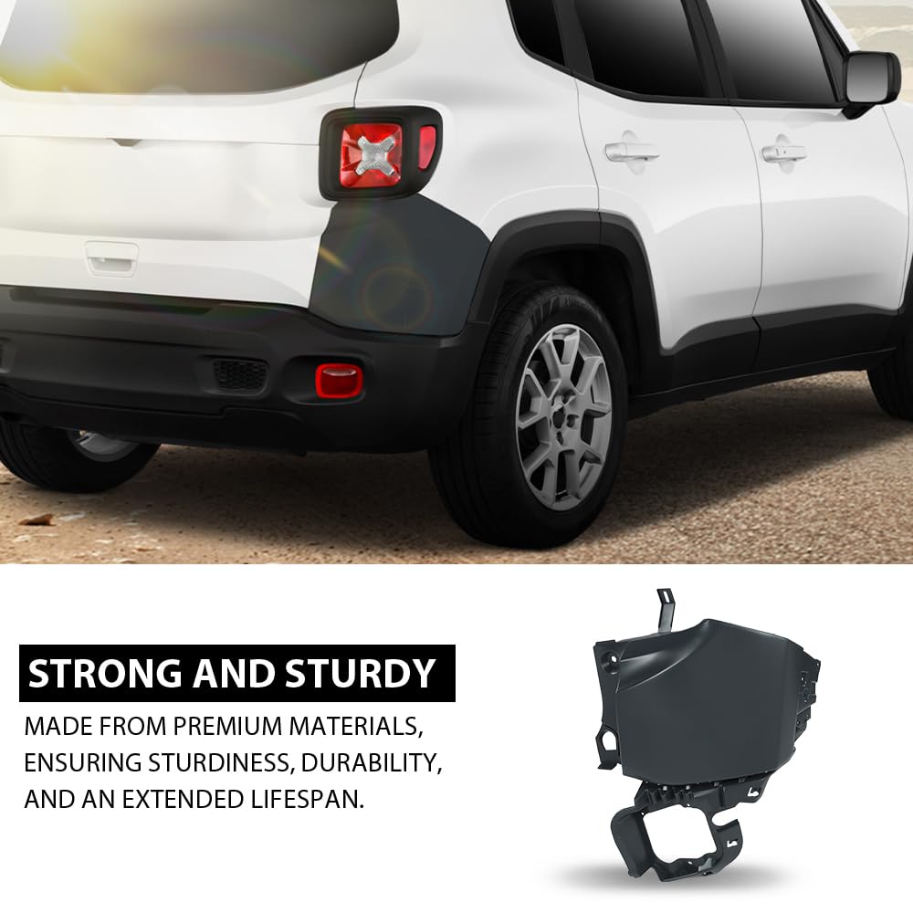 G-PLUS Rear Right Bumper Cover Upper, Compatible with Jeep Renegade 2015-2023, Passenger Side, 6SC03TZZAA, 5VW86TZZAA, 5VW86NKPAA