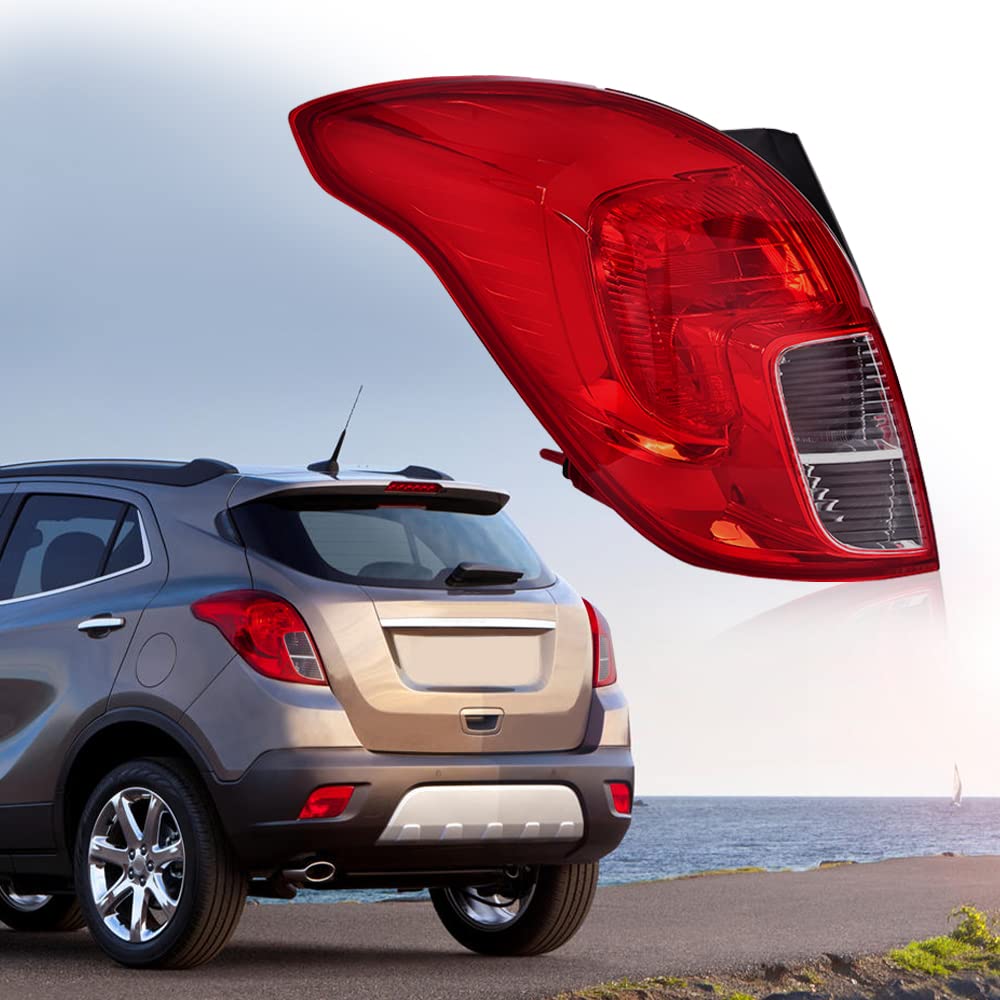 G-PLUS Rear Tail Light, Compatible with Buick Encore 2013-2016 4-Door Sport Utility,Driver Side Only LED Red Lens Chrome Housing Luces Traseras Rear Brake Lamps Assembly