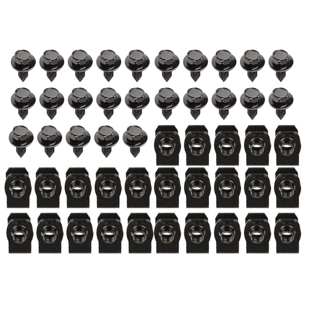 G-PLUS Fender Bolts & U Nuts 5/16-18 x 7/8" x 3/4" Washer 1/2" Hex Head 50pc