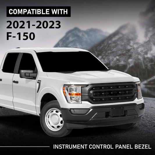 G-PLUS A/C Heater Climate Control Dash Trim Center Console Bezel Compatible with Ford F150 2021 2022 2023 Black