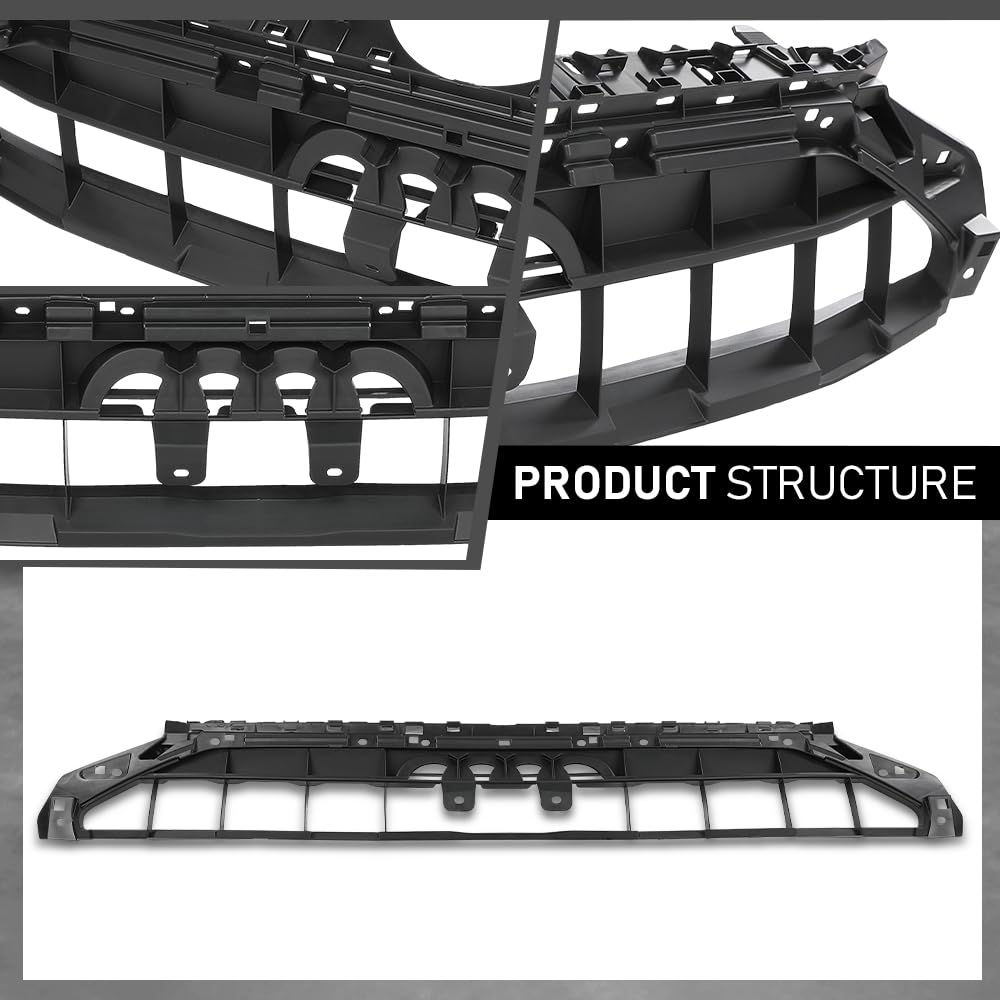 G-PLUS Front Bumper Grille Grill, Compatible with Audi A4 S4 2020-2024, Fit For Models W/S-Line Package, 8W0807233D, AU1207106