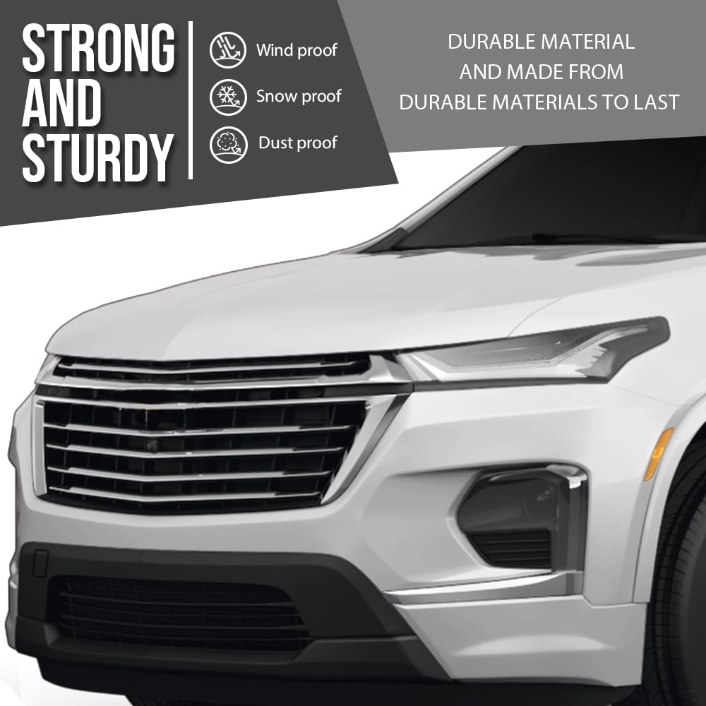 G-PLUS Upper Radiator Support Cover Compatible with Chevy Traverse 2018 2019 2020 2021 2022 2023 23117555, GM1224162 Black