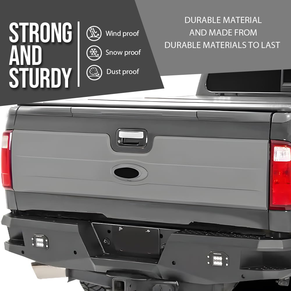 G-PLUS Tailgate Plate Access Panel Compatible with Ford F250 F350 Super Duty 1999-2016 Fit Styleside Models Only FO1900121, FO1905102 Black