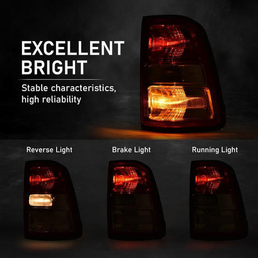 G-PLUS Tail Light Brake Lamp w/Bulb Right Passenger Fit Dodge Ram 1500 2019-2023/Not Fit Ram 1500 Classic & LED Type Tail Light Models Luces Traseras Rear Brake Lamps Assembly