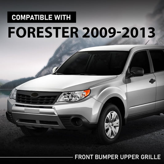 G-PLUS Front Bumper Upper Grill Grille Compatible with Subaru Forester 2009-2013 91121SC040, 91122SC050