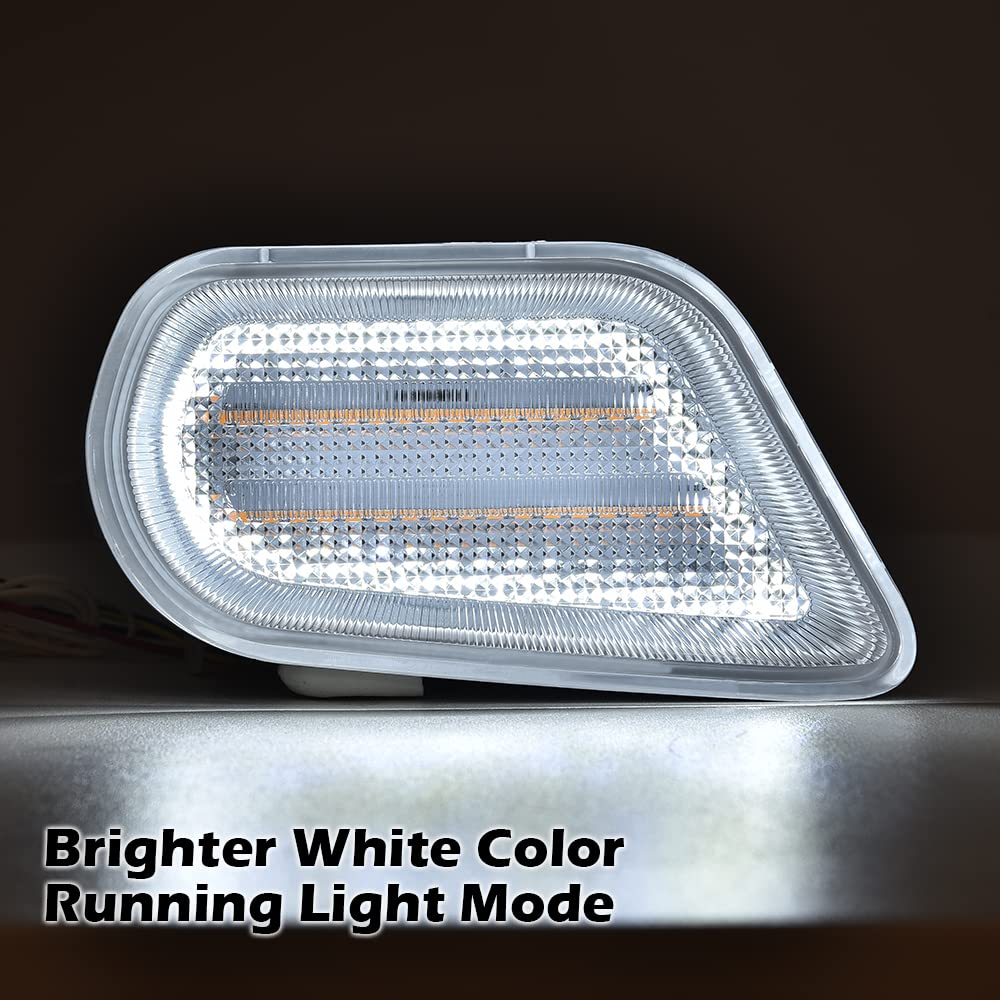 G-PLUS Side Marker Corner Parking Light Compatible With 1998-2002 Pontiac Firebird Trans Am Front Bumper Corner Marker Turn Signal Lamp 10301404 10301405 GM2520177 GM2521177
