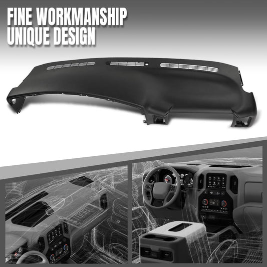 G-PLUS Upper Dashboard Dash Cover Cap Compatible with Chevy Silverado GMC Sierra 1500 2500HD 1999-2006, Fit Silverado Sierra 3500 2001-2006 Black