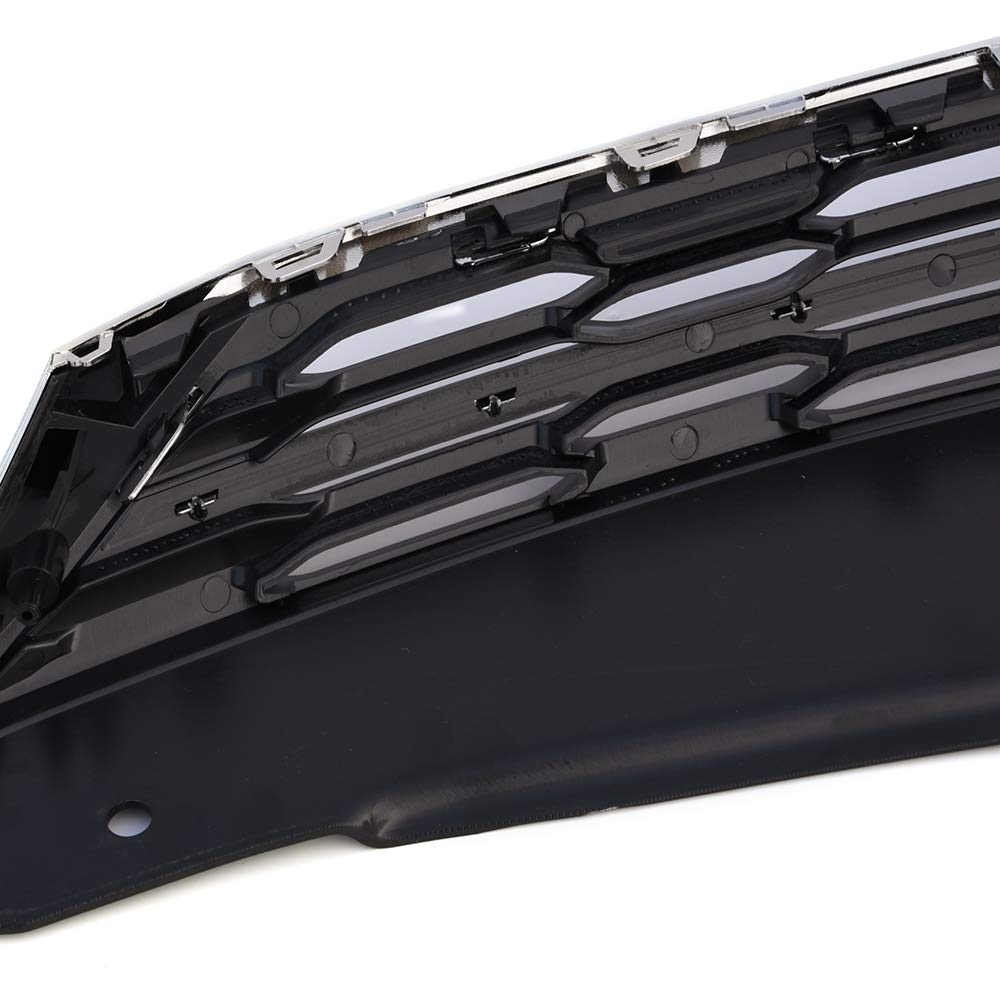 G-PLUS Honeycomb Grille Mesh Assembly Black Covers Automotive Car Front Bumper Upper Grille Compatible with Chevr Cruze 2016-2017