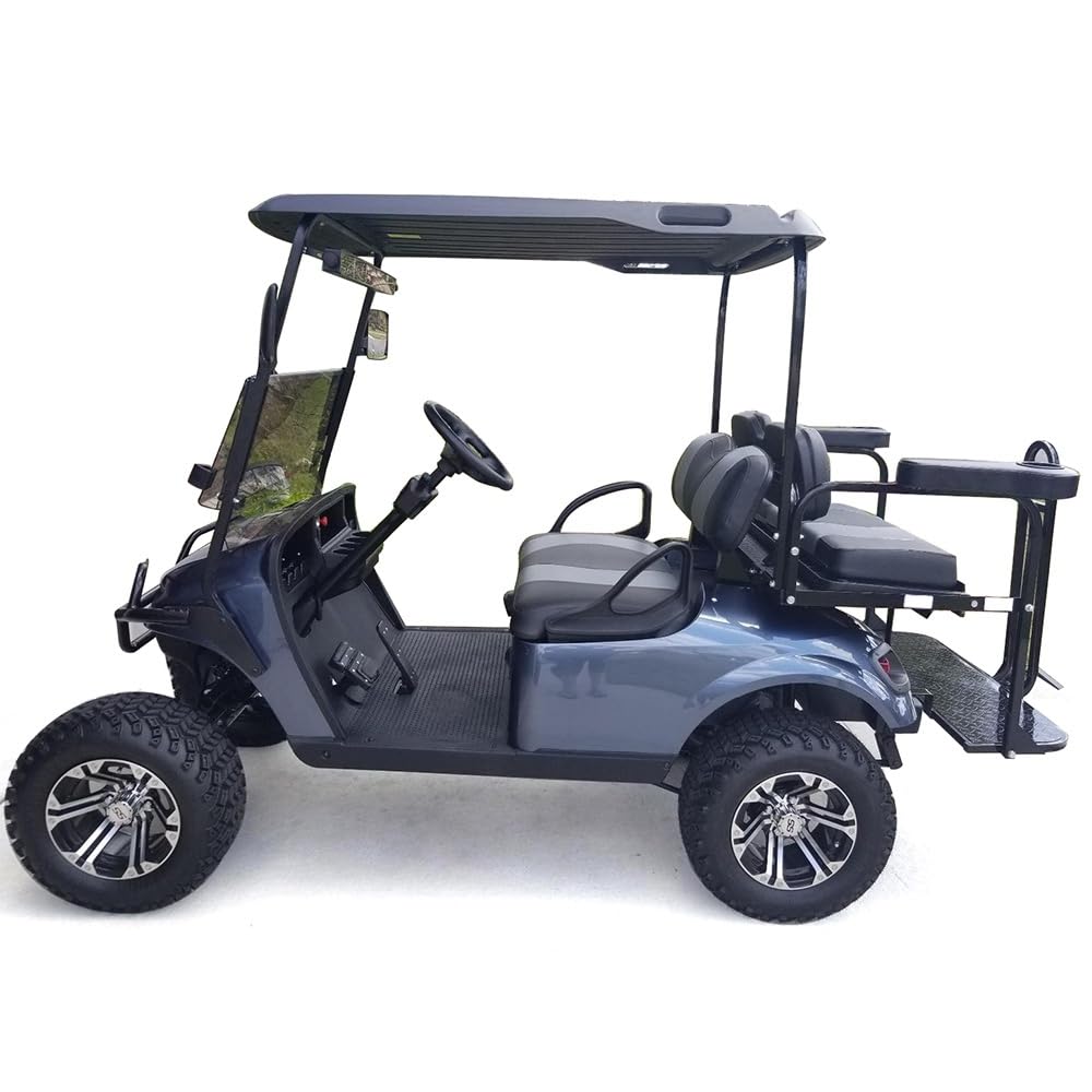 G-PLUS Rear Seat Armrest with Cup Holder Universal Compatible with EZGO/Club Car/Yamaha and Other Golf Cart Models, Black