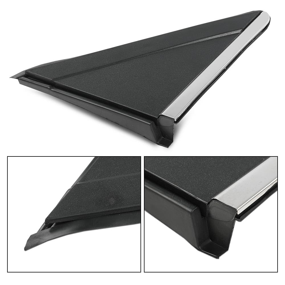 G-PLUS Mirror Flag Applique View Mirror Triangle Trim LH & RH Exterior Side w/Trim Compatible with Chrysler Town & Country 2008-2016/Fit Dodge Grand Caravan 2008-2020