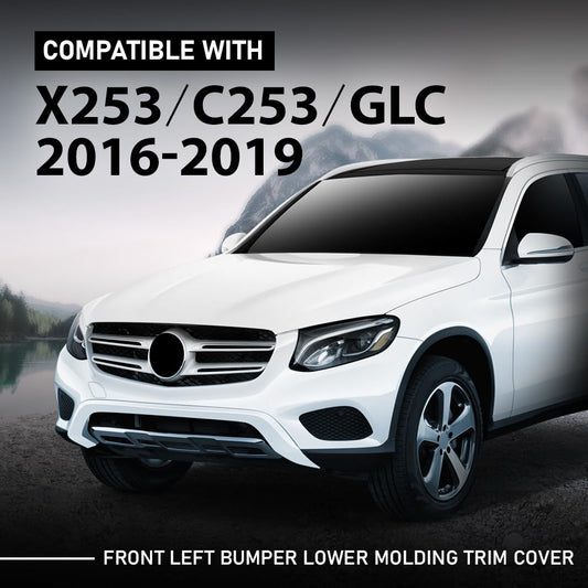 G-PLUS Front Left Bumper Lower Molding Trim Cover, Compatible with Benz X253 GLC 2016-2019, Driver Side, A2538857900, 2538857900