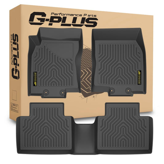 G-PLUS Floor Mats 3PCS for Nissan Rogue 2014-2020 TPE All Weather Floor Liners Black