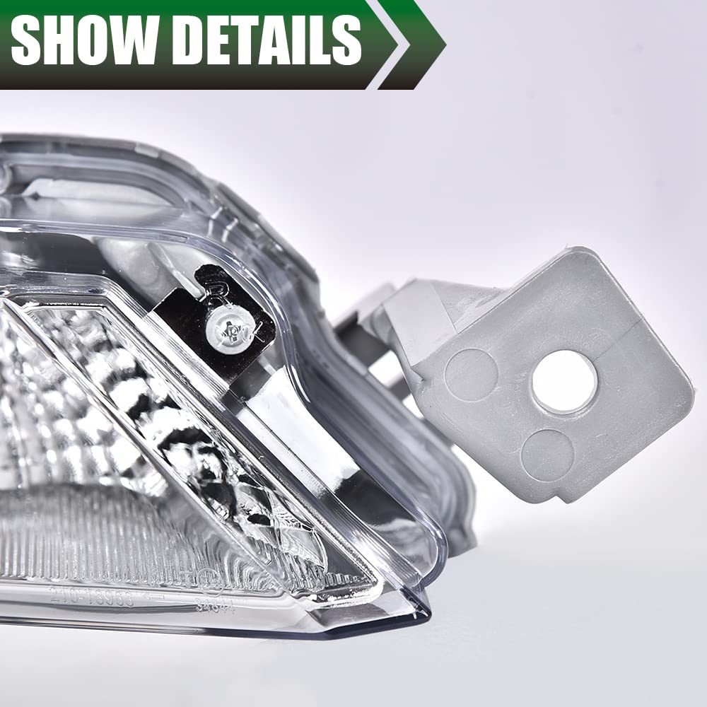 G-PLUS Signal Turn Lights Assembly Replacement for 2019 2020 2021 Nissan Altima Clear Lens LED Lamps Parking Light | Front | 26135-6CA0A,Passenger (Right)