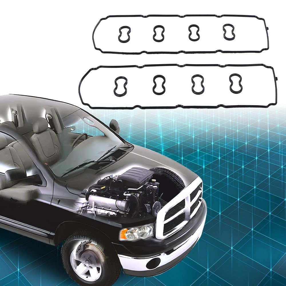 G-PLUS Valve Cover Gasket Spark Plug Seals Compatible with 2005-2009 Chrysler Aspen 300/2008-2009 Dodge Challeng/2006-2009 Dodge Charger/2004-2009 Dodge Durango/2003-2009 Dodge Ram 1500 2500 3500
