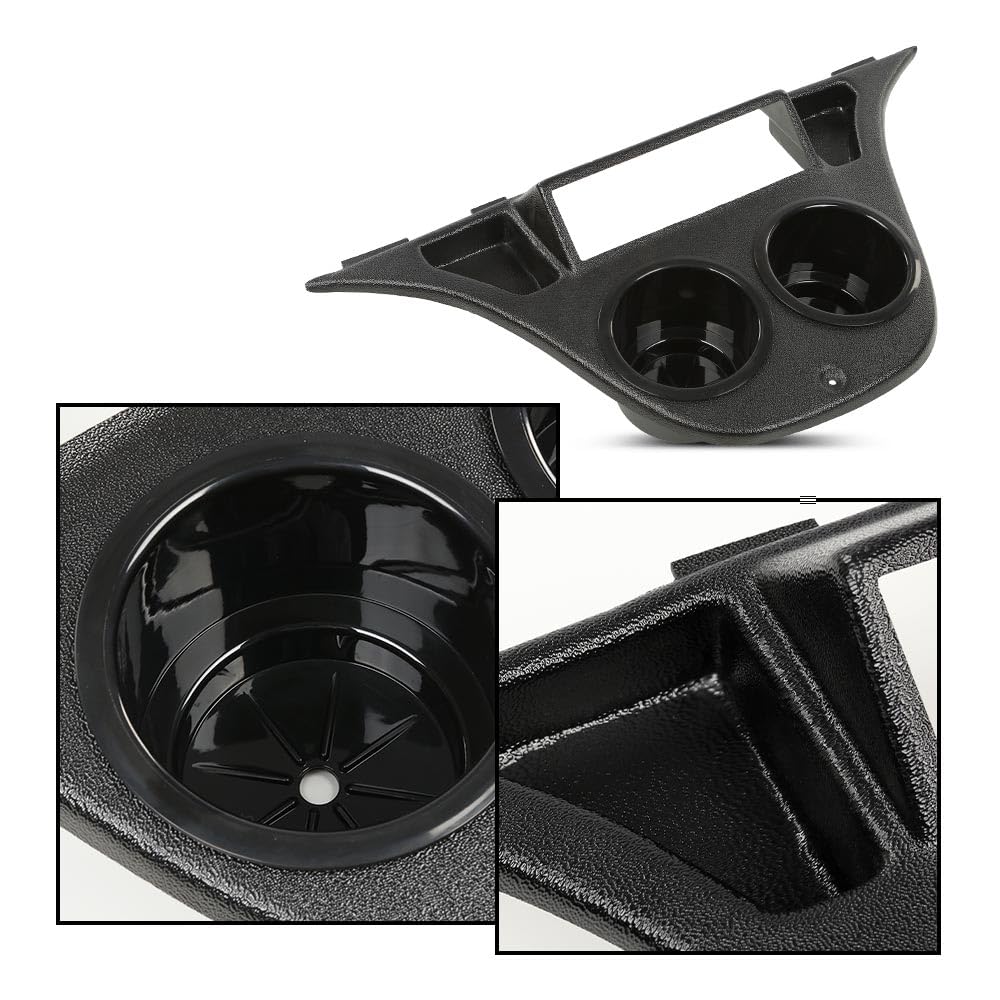 G-PLUS Golf Cart Drive Dash Mounted Radio Adapter w/Cup Holder Compatible with Yamaha, Black